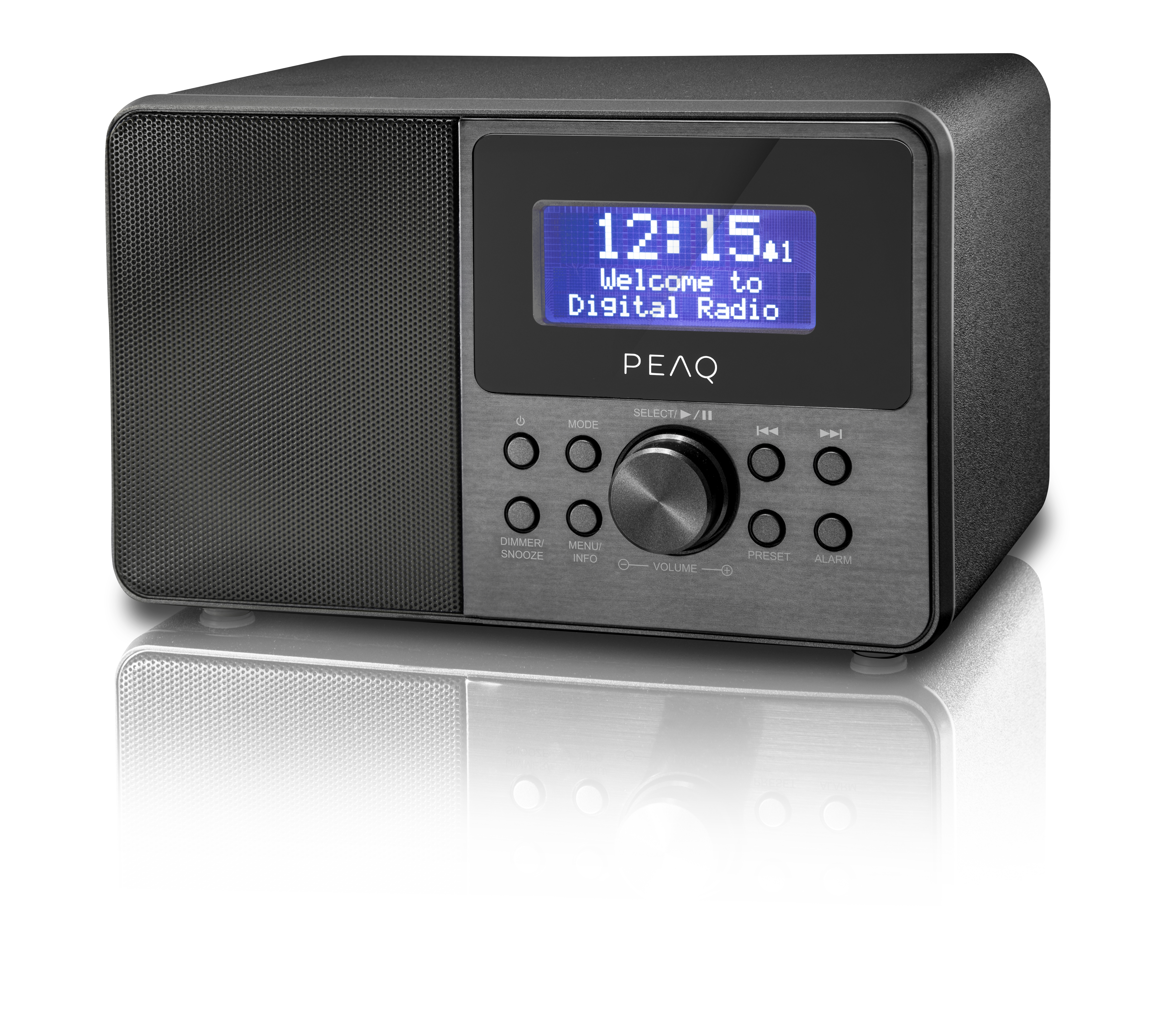 PEAQ PDR160BT-B Radio, DAB+, FM, DAB+, FM, Bluetooth, Schwarz/Grau