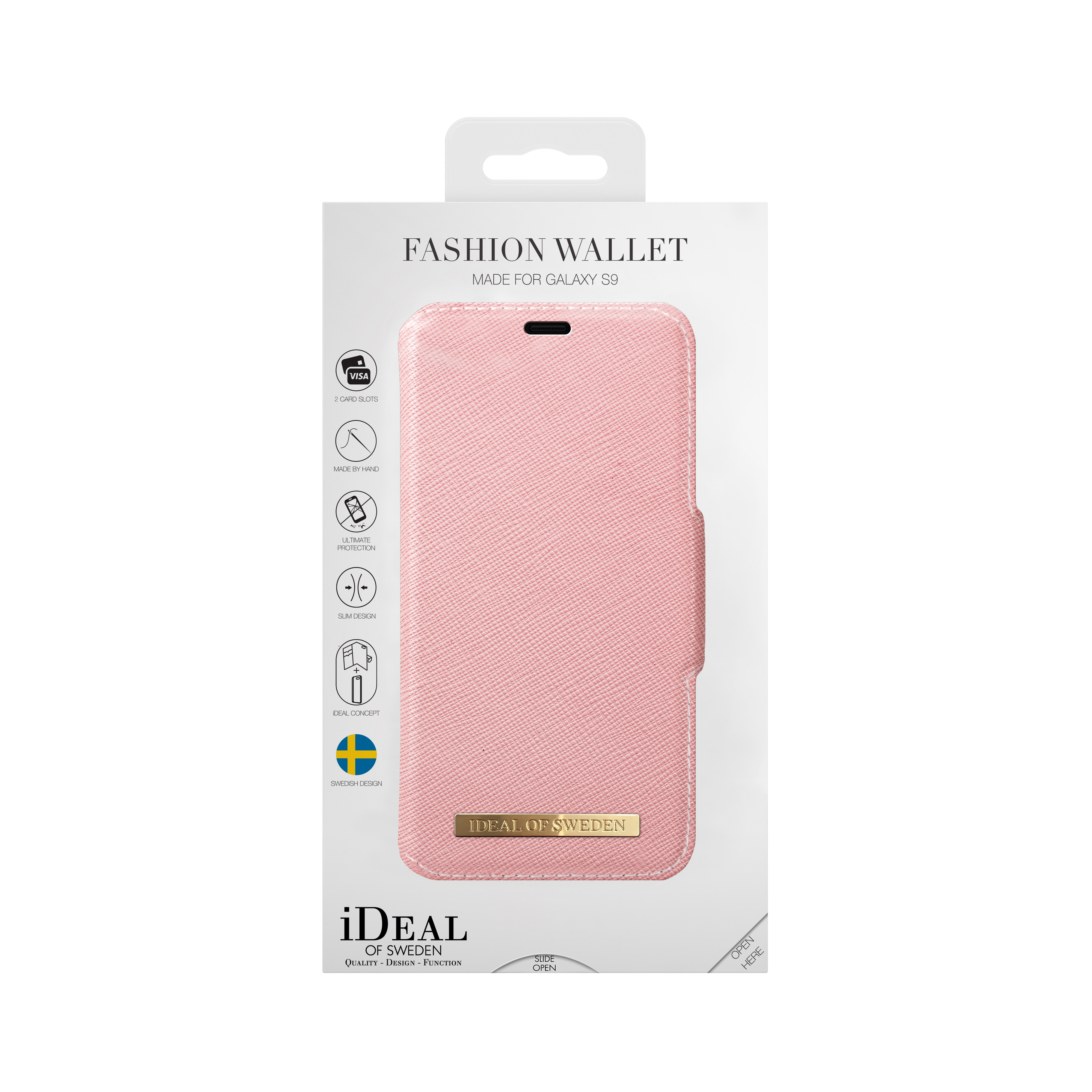 IDEAL OF SWEDEN Fashion, Bookcover, Samsung, Galaxy S9, Pink