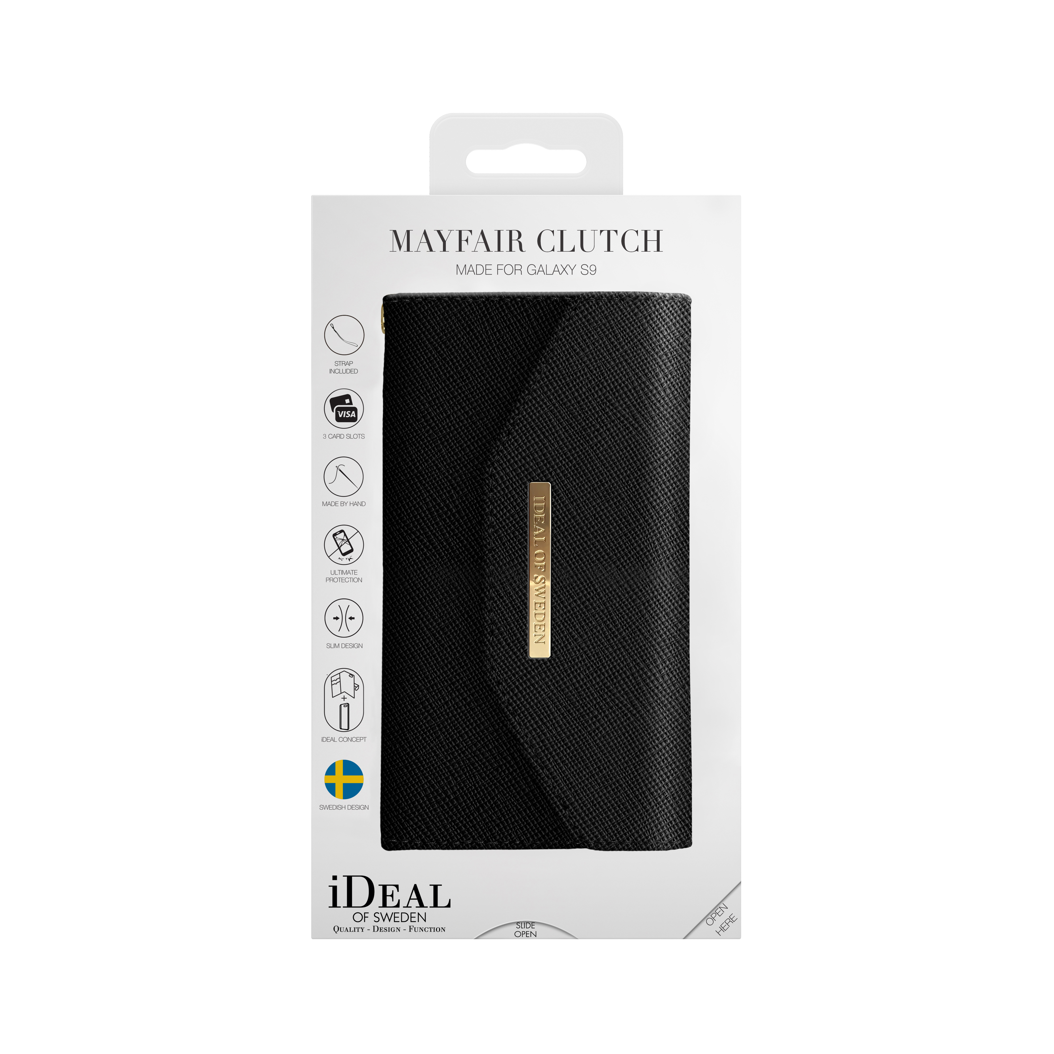 IDEAL OF SWEDEN Mayfair, Sleeves, Samsung, Galaxy S9, Schwarz
