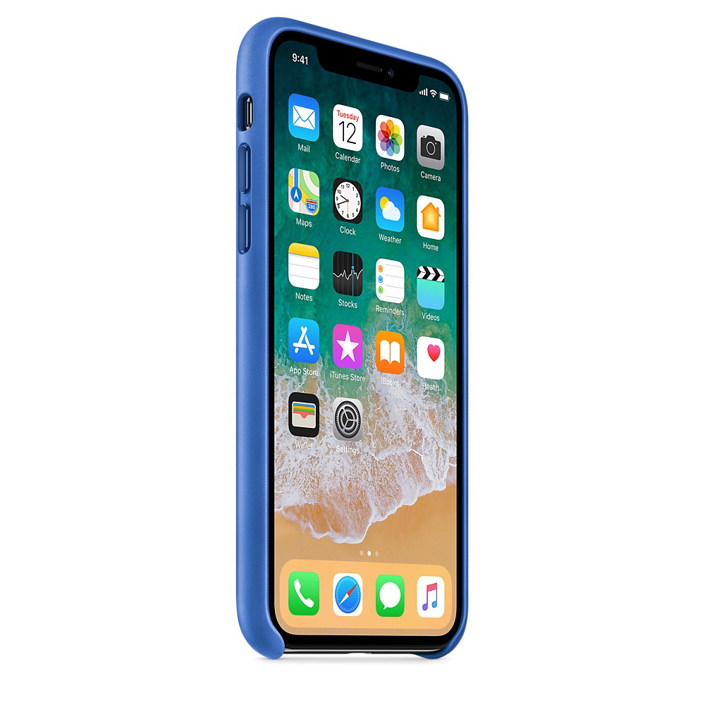 APPLE Leather Case, Backcover, Apple, iPhone 7, iPhone 8, Electric Blue