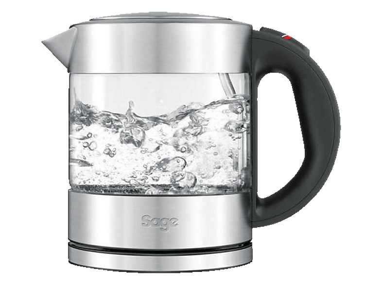 Sage SKE395CLR4EEU1 The Compact Kettle Pure Wasserkocher (Silber/Transparent, 1 l, 2400 Watt)