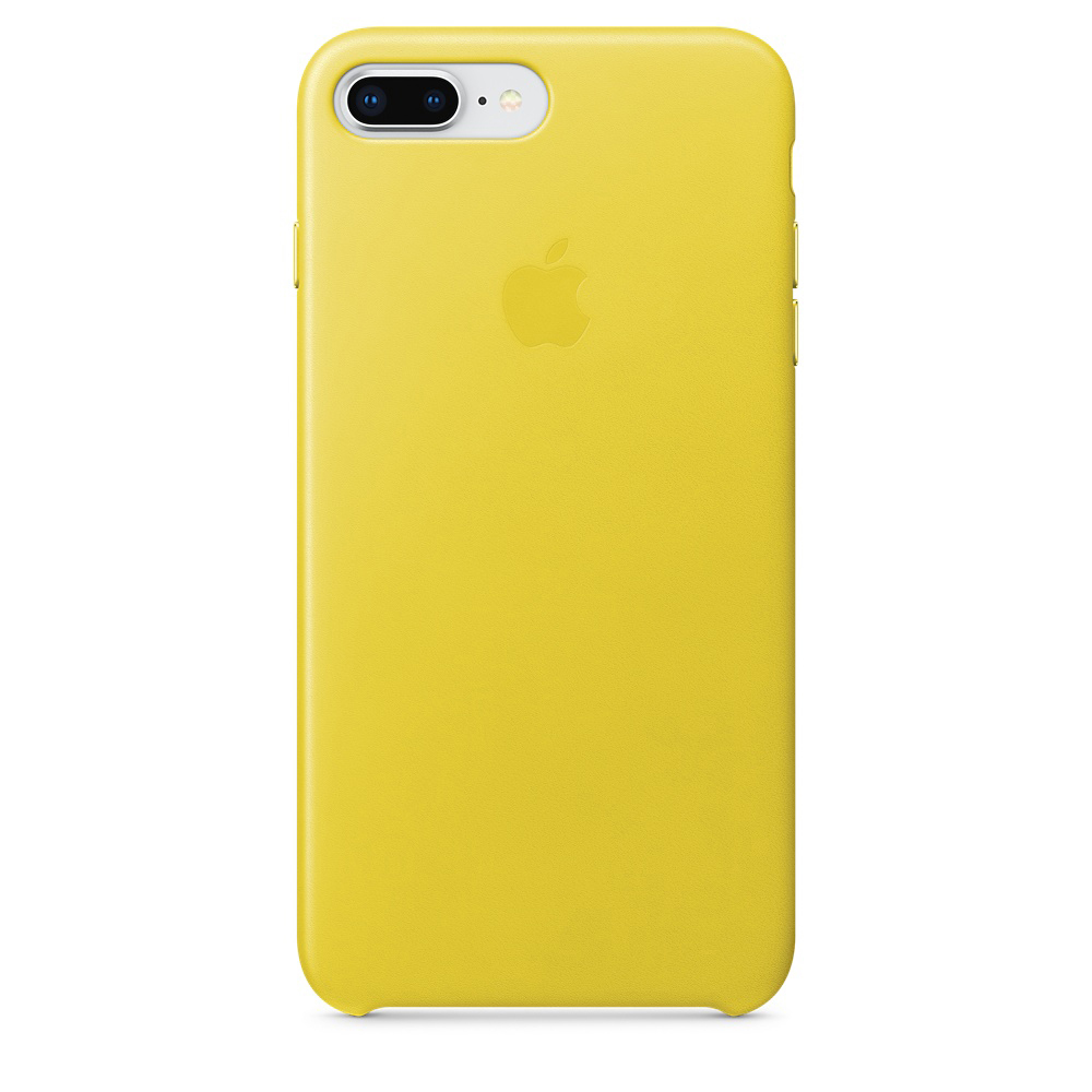 iPhone Leather APPLE Plus, iPhone Case, Spring 8 Plus, Yellow Apple, Backcover, 7