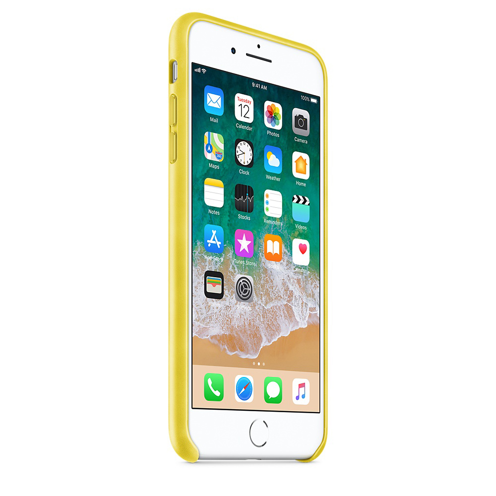 APPLE Leather Case, Backcover, Apple, iPhone 7 Plus, iPhone 8 Plus, Spring Yellow