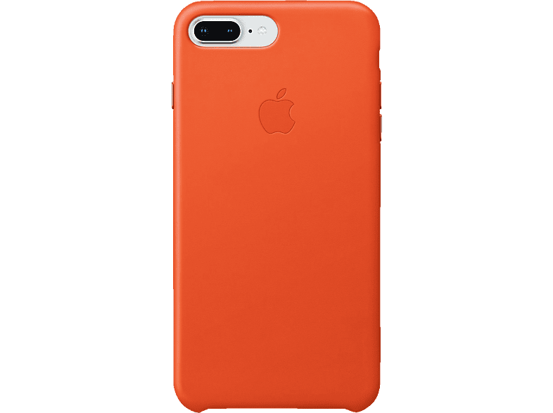 APPLE Leather Case, Backcover, Apple, iPhone 7 Plus, iPhone 8 Plus, Bright Orange