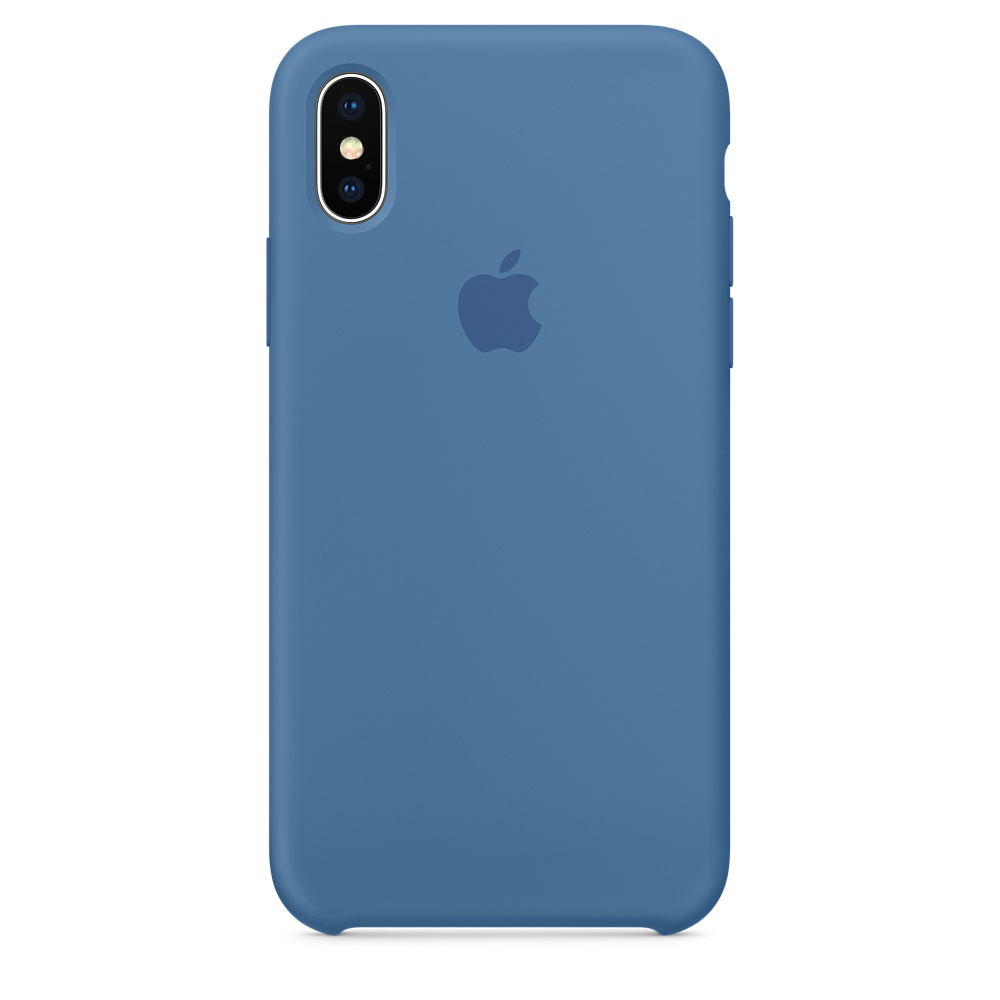 APPLE Apple, Silicone Backcover, X, Blue Case, iPhone Denim