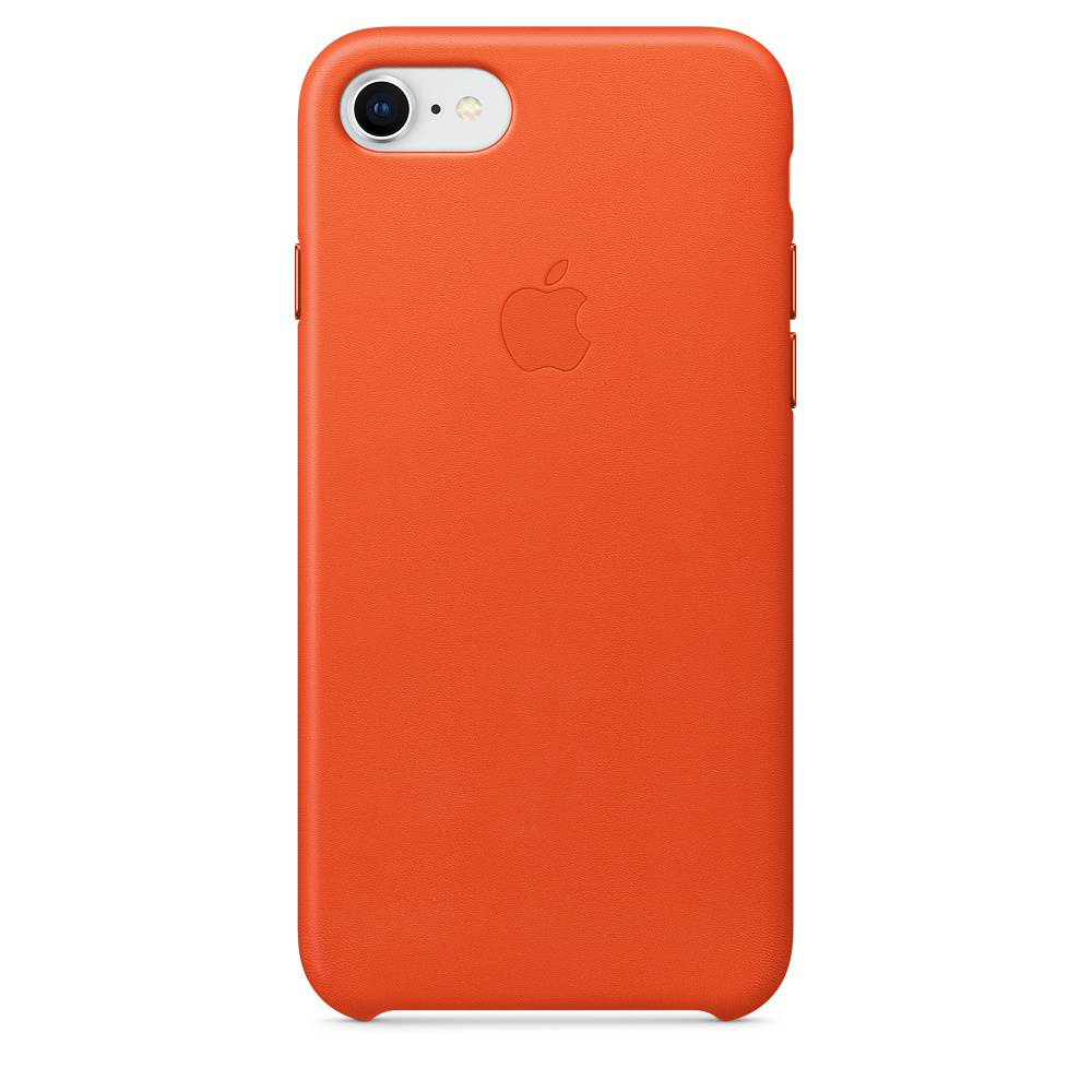 Case, 7, Bright APPLE Orange 8, iPhone iPhone Leather Apple, Backcover,