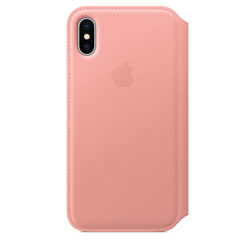 APPLE Leather Folio, Bookcover, Apple, iPhone X, Soft Pink