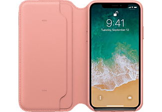 APPLE Leather Folio, Bookcover, Apple, iPhone X, Soft Pink