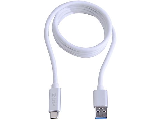 LMP 16652 - Kabel USB-C zu USB-A (Weiss/Silber)