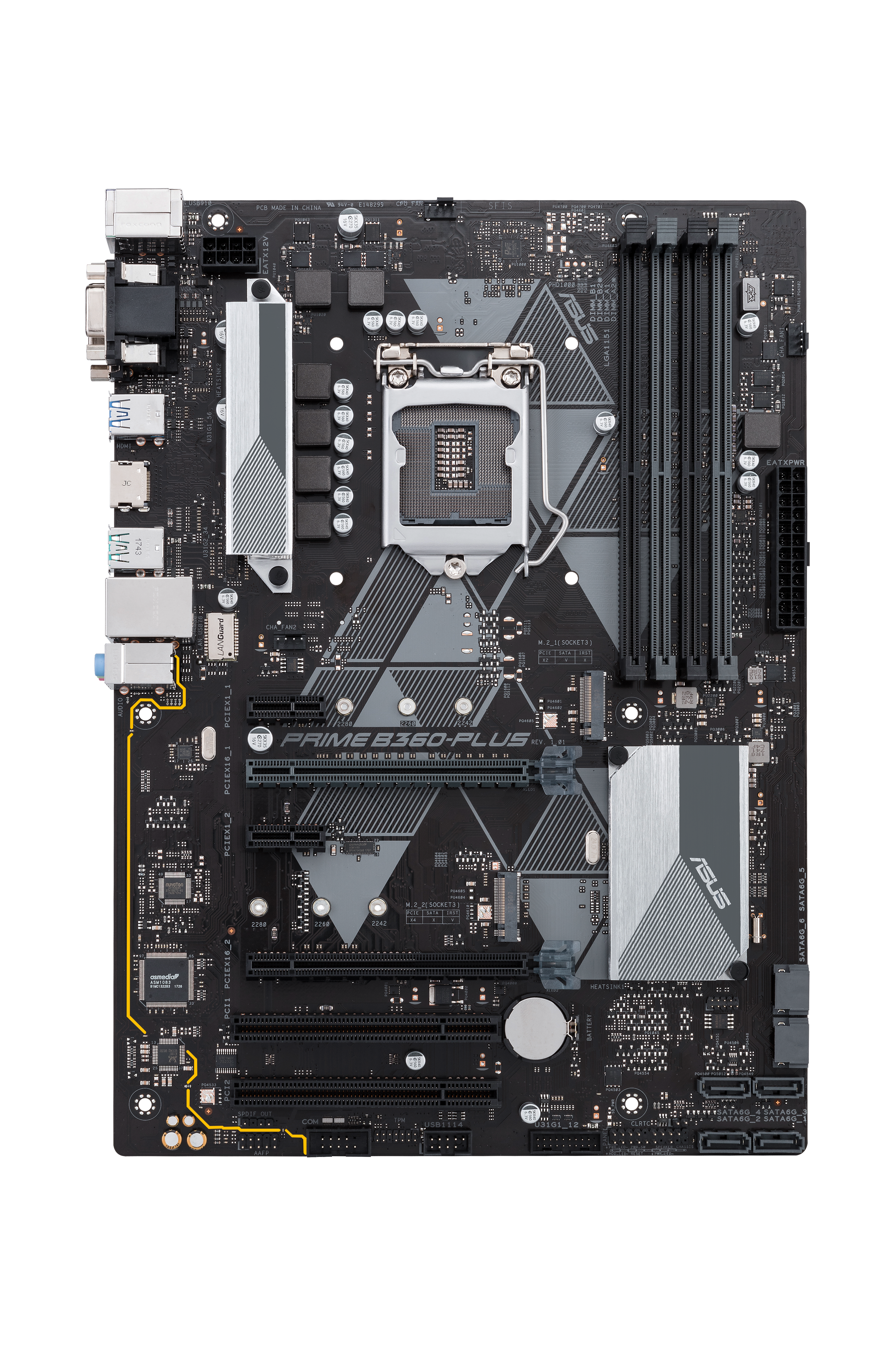ASUS Prime B360 Plus Mainboard Schwarz