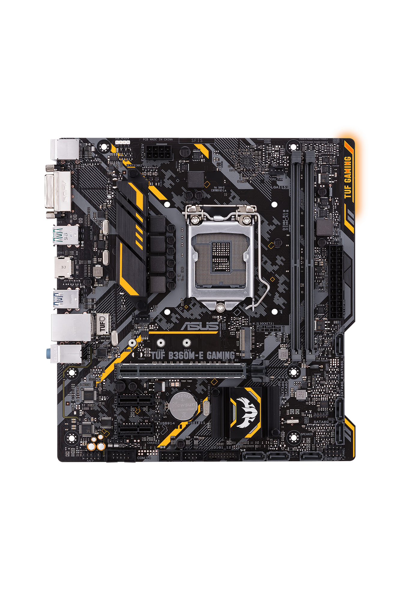 ASUS TUF B360M-E Gaming Mainboard Schwarz