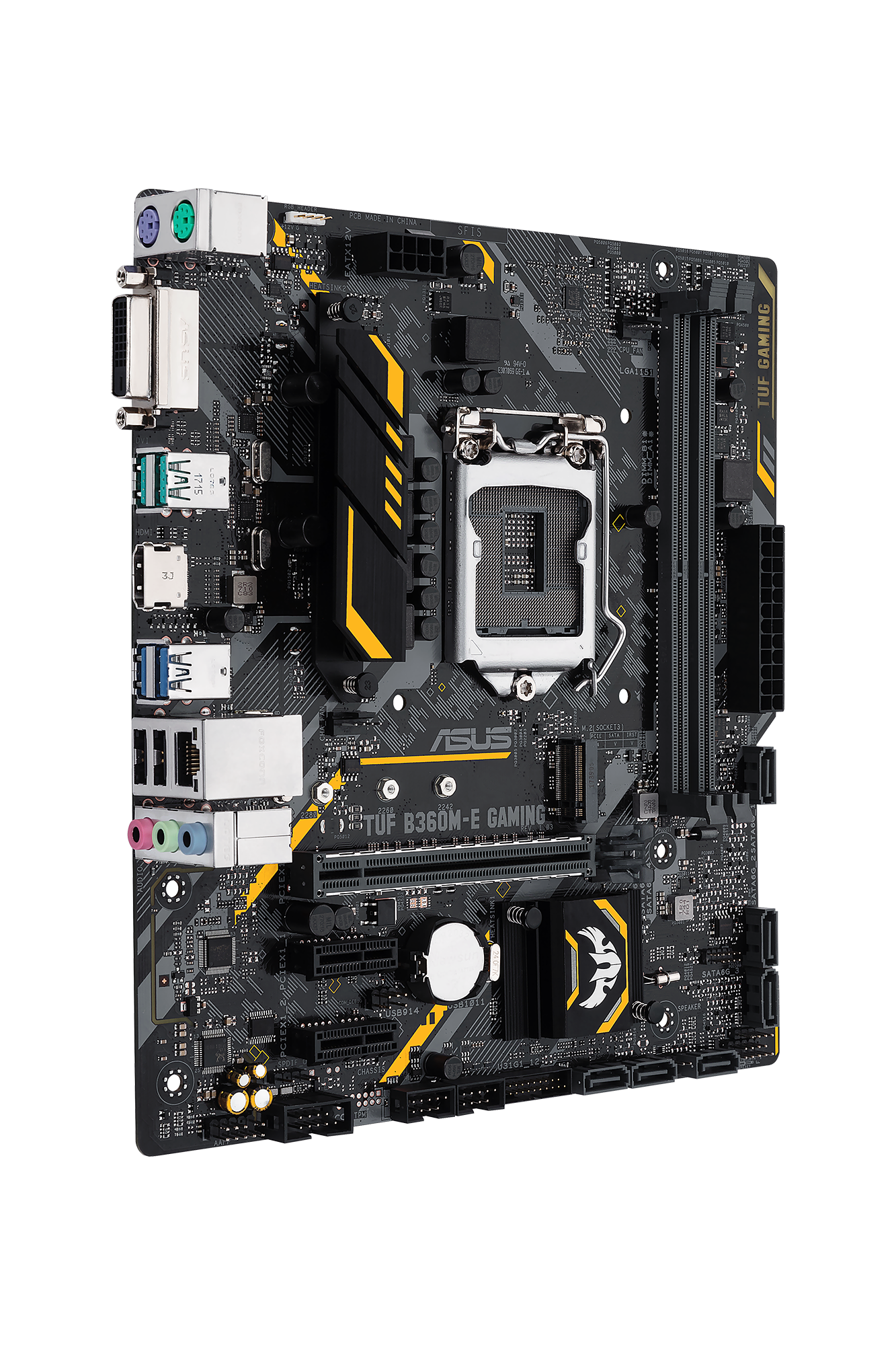 ASUS TUF B360M-E Gaming Mainboard Schwarz