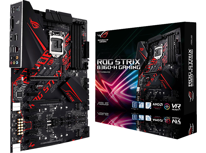 ASUS Mainboard Strix schwarz B360-H ROG Gaming