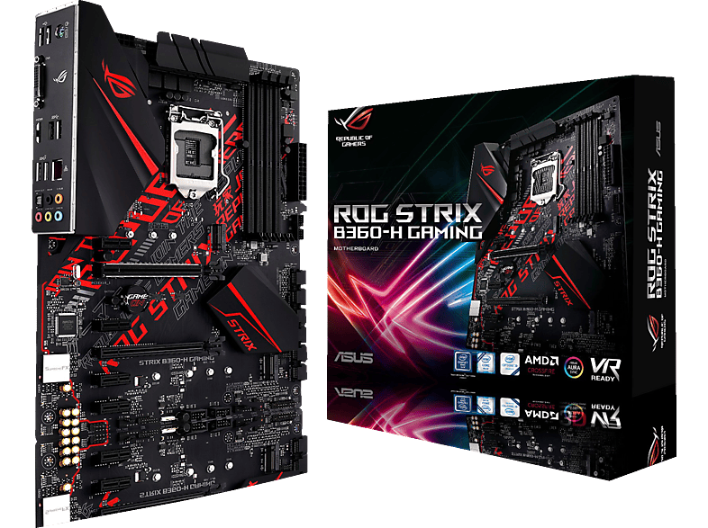 ASUS ROG Strix B360-H Gaming Mainboard schwarz Mainboard Intel 1151 v2 ...