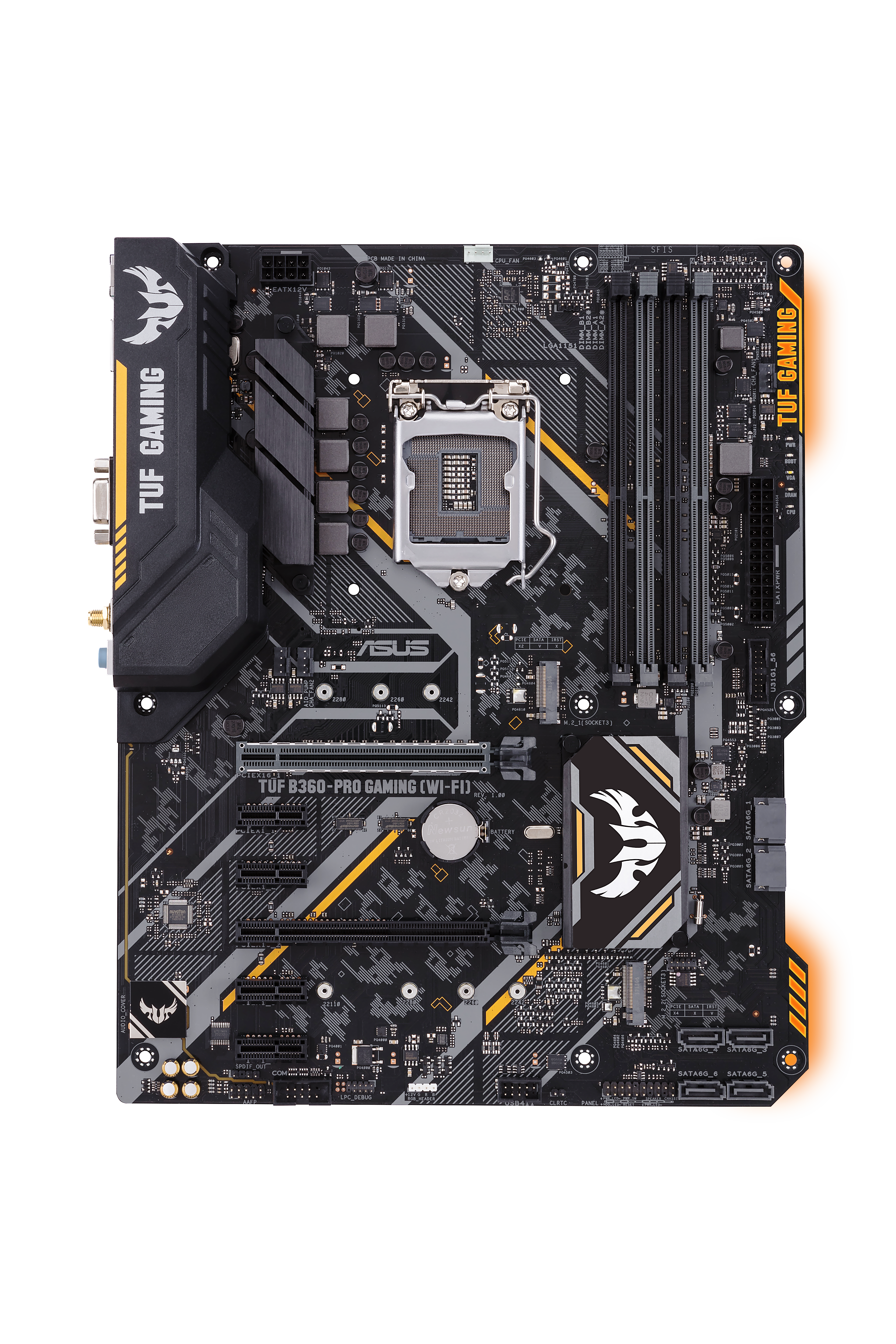 ASUS TUF B360-PRO Gaming Mainboard Schwarz
