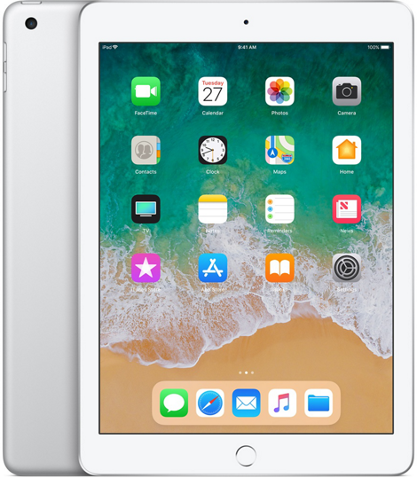 APPLE iPad 9.7" 128 GB Wi-Fi Silver Edition 2018 (MR7K2NF/A)