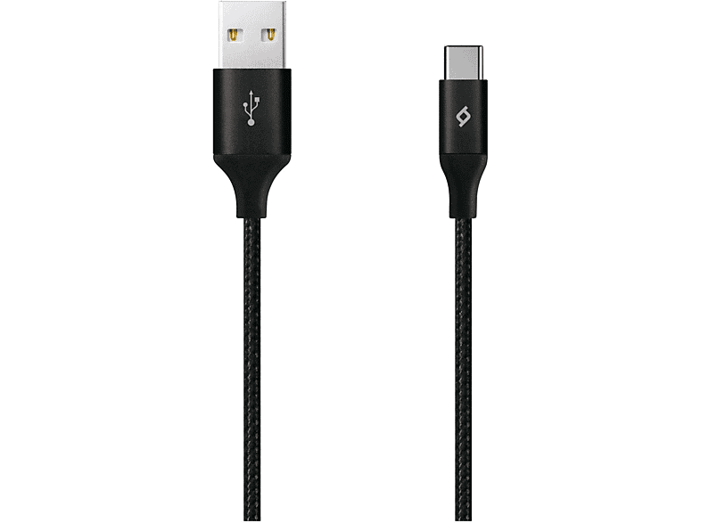 TTEC 2DK23S  AlumiCable XL USB-A - USB-C Şarj Kablosu 2 m  Siyah