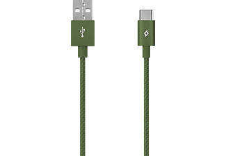 TTEC AlumiCable 2DK18HY 1.2 m Haki Yeşili USB to Type-C Şarj Kablosu