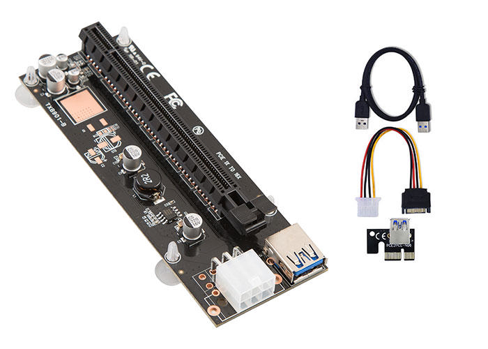 S-LINK SL-EX116 PCI-E 1X TO 16X SATA 6PIN Bitcoin Ekran Kartı Yükseltici