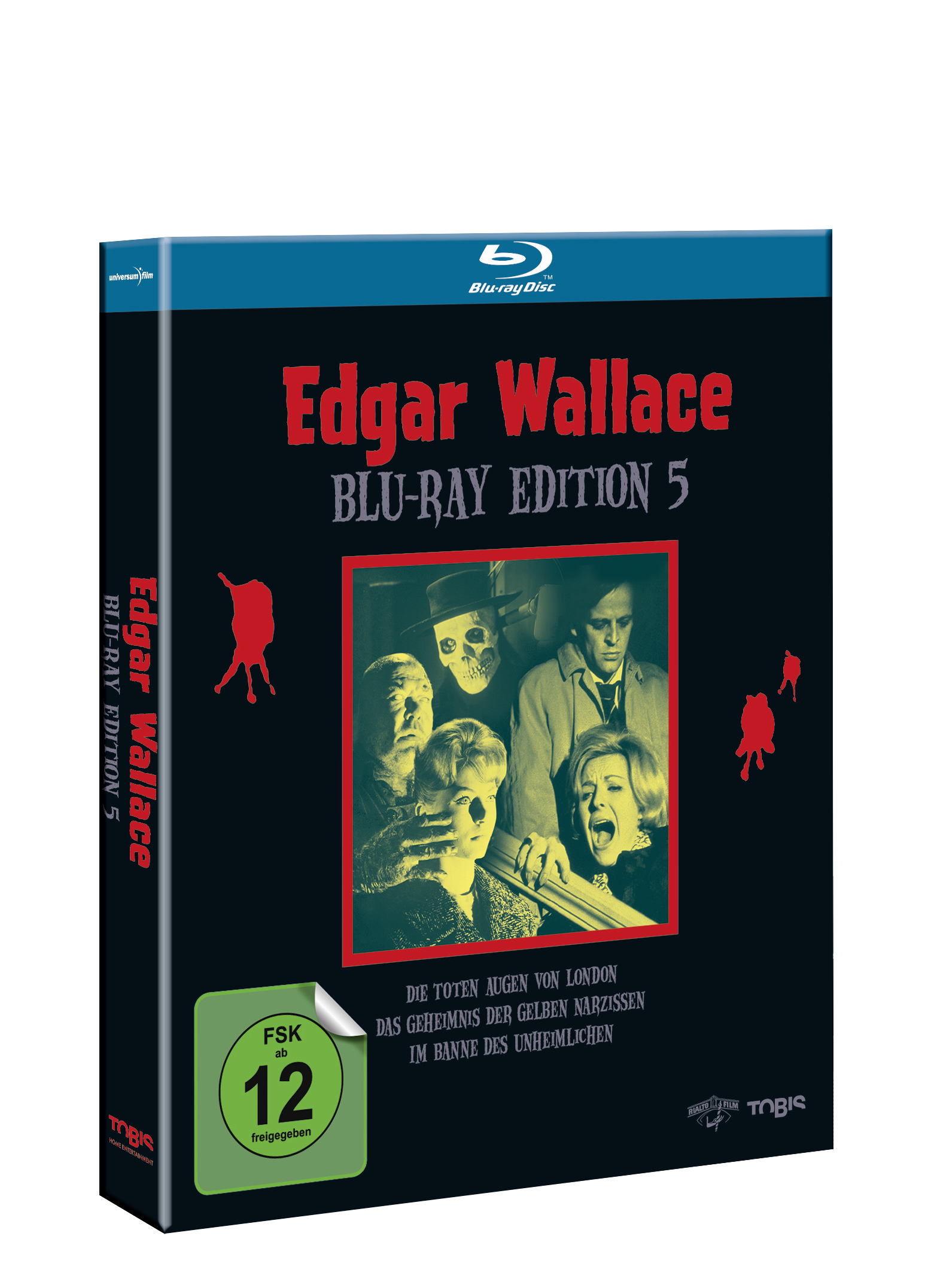 DVD-Hülle mit dem Titel 'Edgar Wallace Blu-Ray Edition 5' und einem Filmplakat.