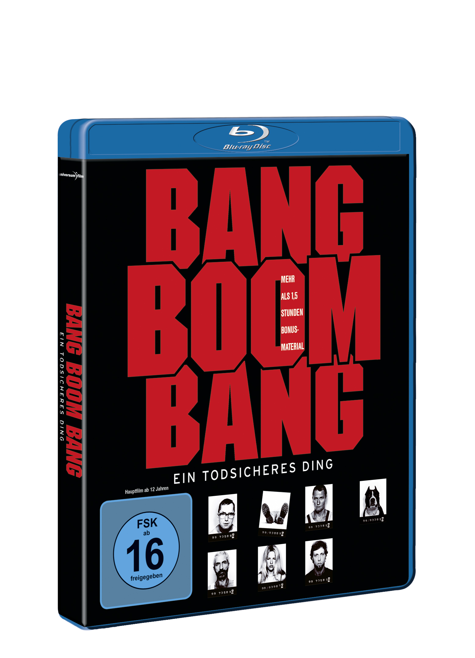 Blu-ray Disc Hülle von "Bang Boom Bang" mit verschiedenen Bildern und Text auf dem Cover.