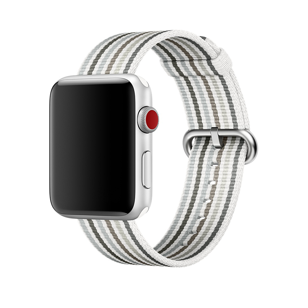 APPLE Nylon, Armband, Grey Stripe Woven