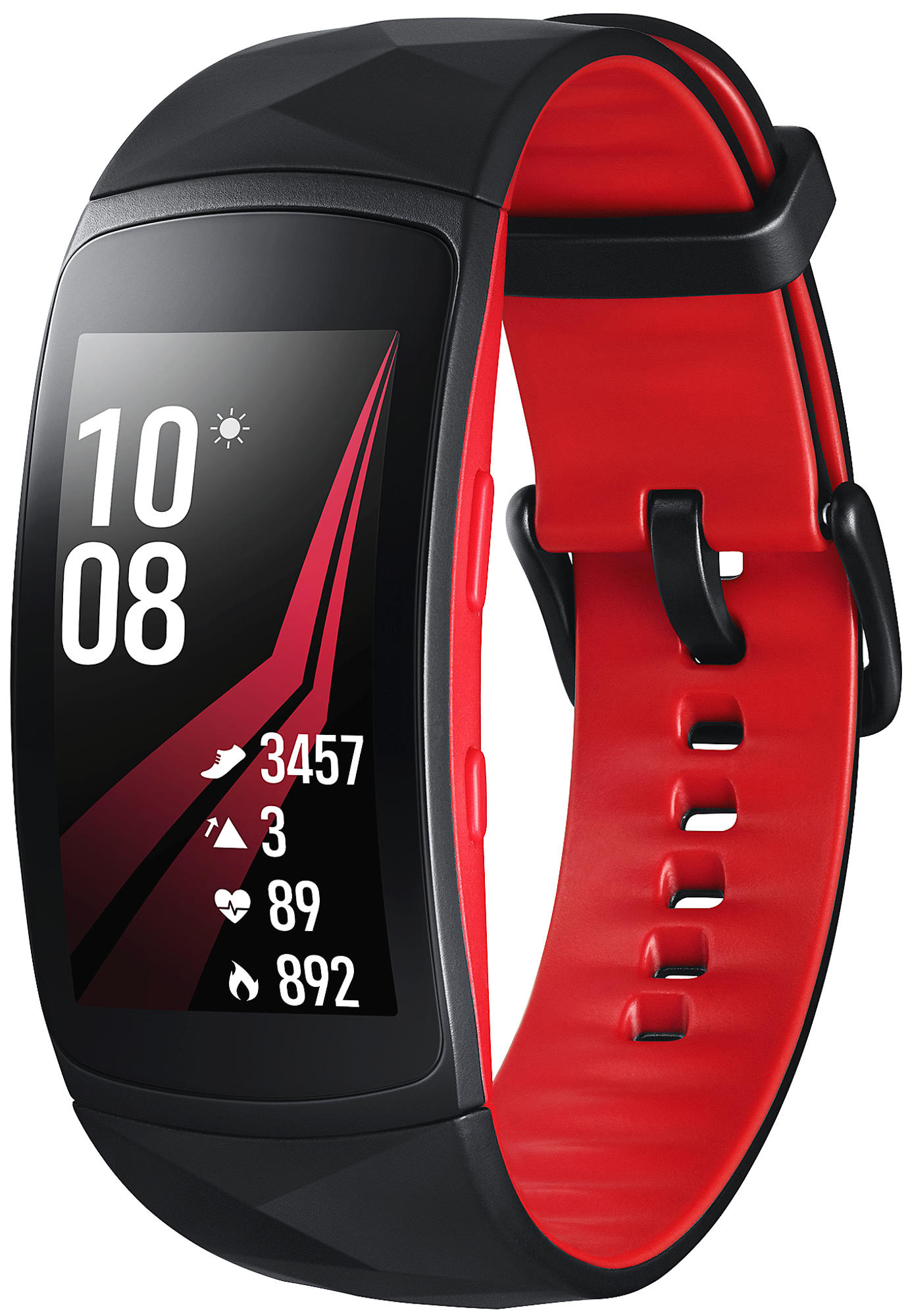 SAMSUNG Gear Fit 2 Pro Fitness Armband Silikon, S, Rot