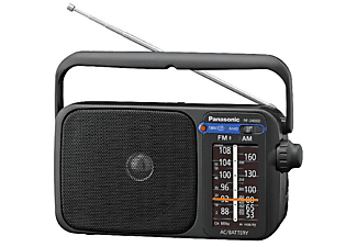 Radio portátil - Panasonic RF-2400D, FM/AM, Digital, Jack 3.5 mm, Negro