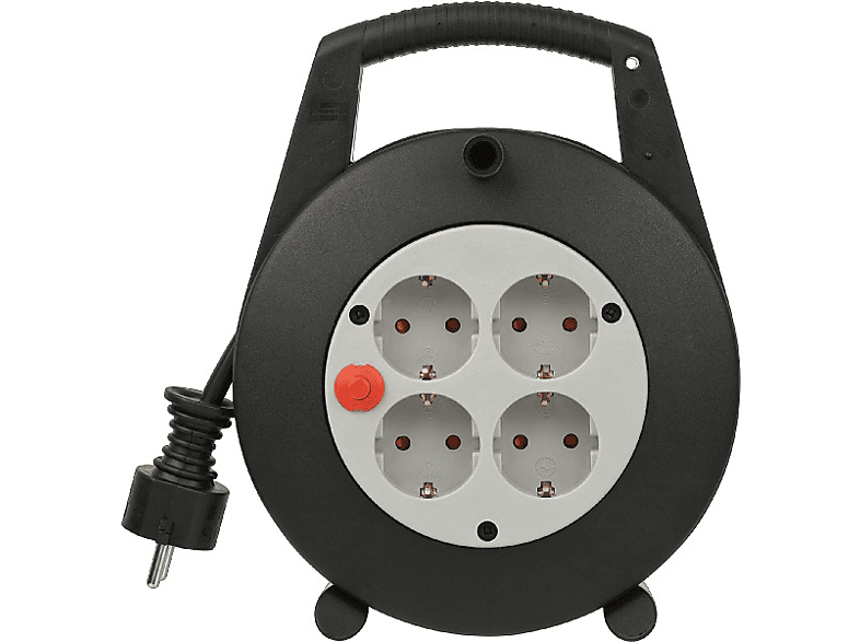 Alargador - Brennenstuhl Vario Line Negro, Limitador de tensión con base múltiple, Gris