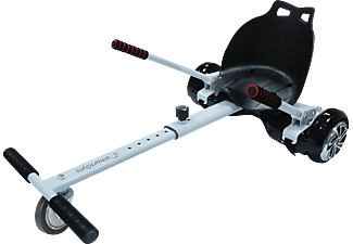 Estructura Kart - SMARTGYRO GO-KART Blanco, De acero regulable, Compatible con hoverboard de rueda