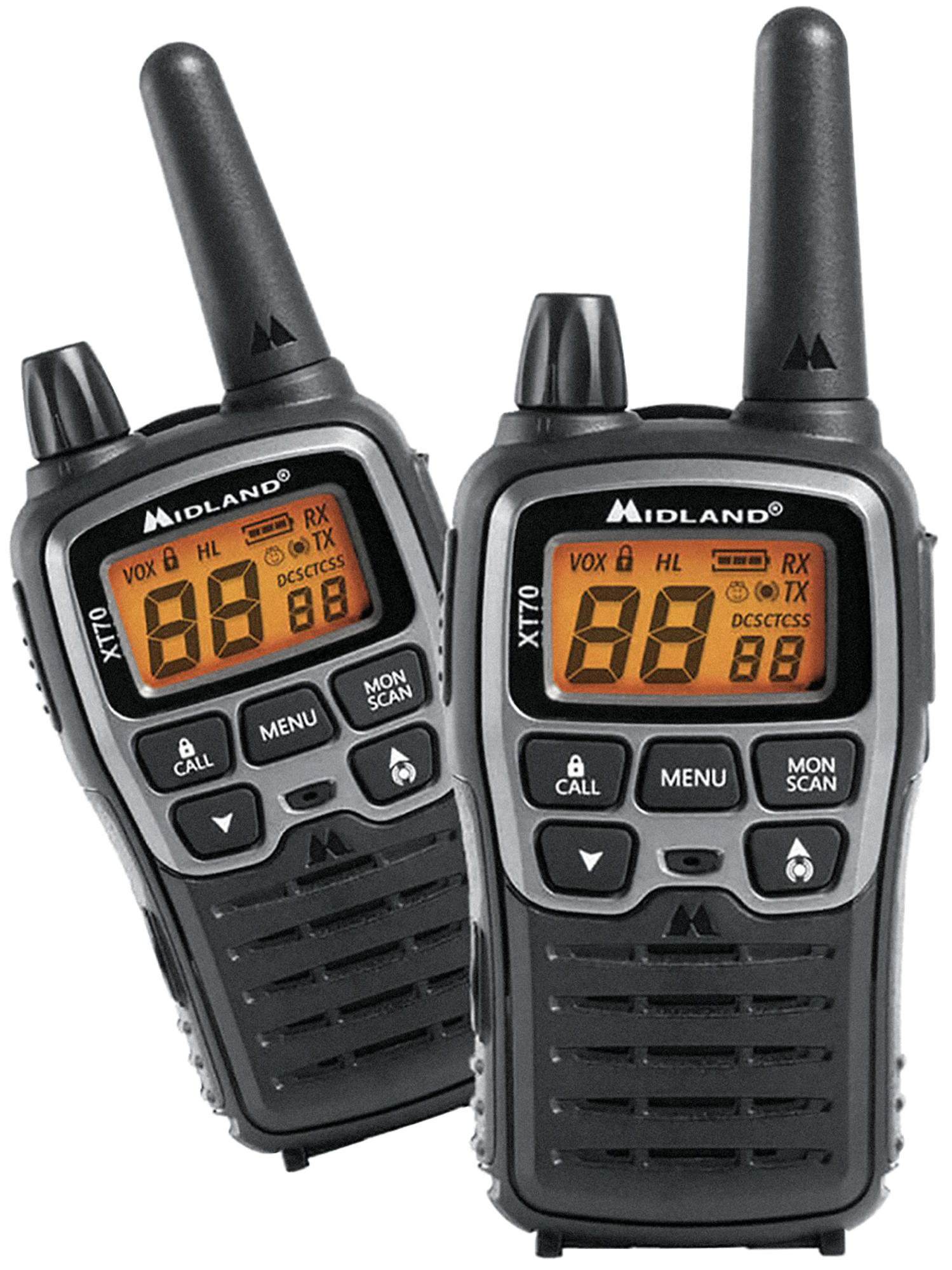 Walkie talkie - Midland XT70 24 canales 446.00625 - 446.09375MHz Negro, Gris