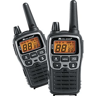 Walkie talkie - Midland XT70 24 canales 446.00625 - 446.09375MHz Negro, Gris