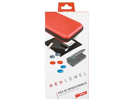 Kit accesorios - Red Level Pack Imprescindibles, Para Nintendo Switch, 9 accesorios, Rojo