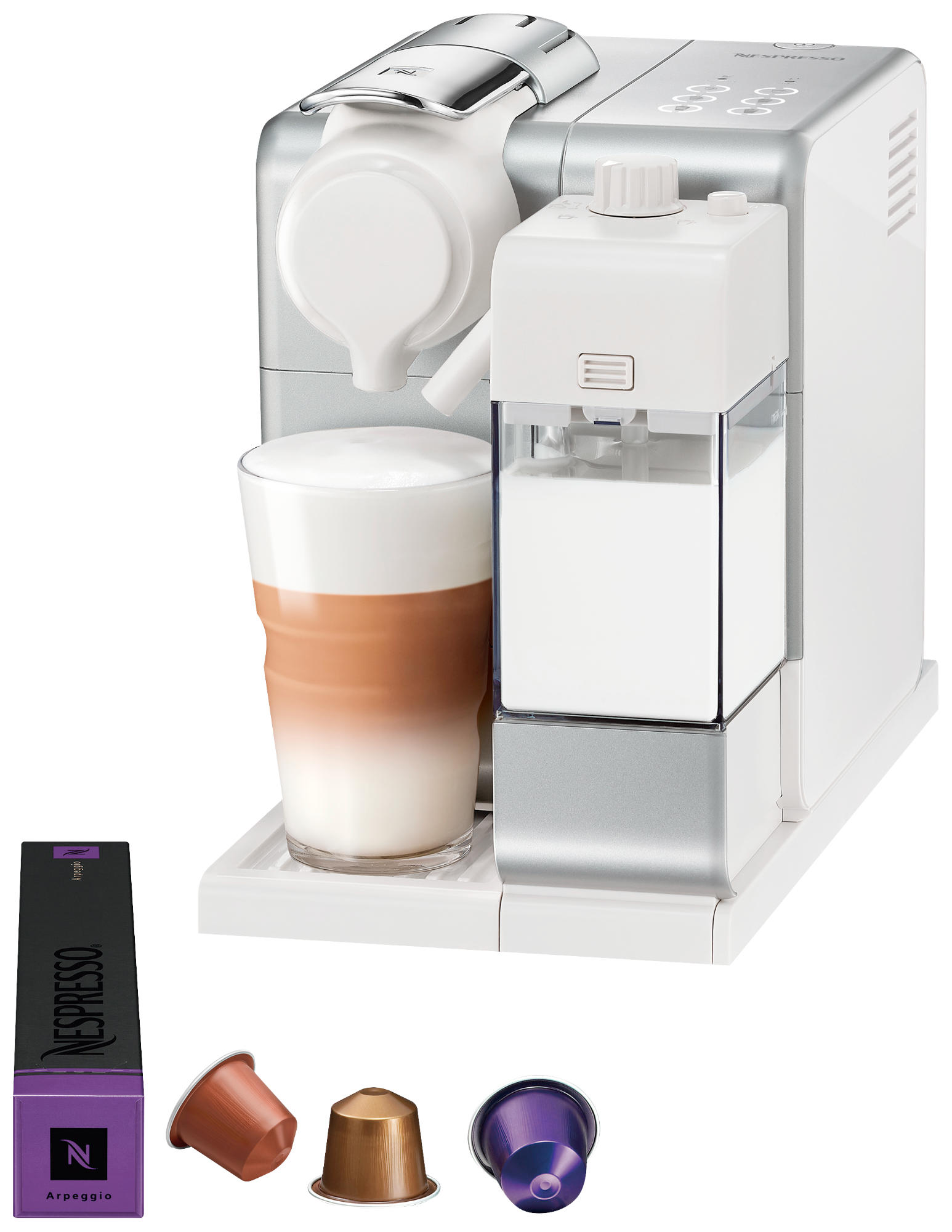 Cafetera de cápsulas - Nespresso De Longhi EN560.S Lattissima Touch 19 bares Depósito 0.9 L