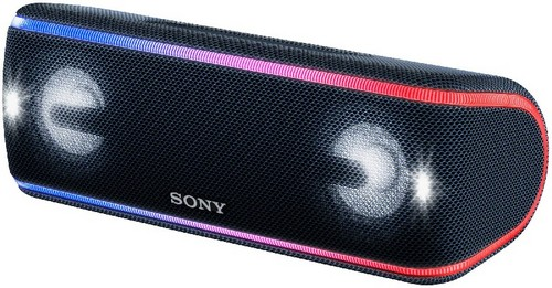 Altavoz inalámbrico - Sony SRS-XB41B.EU8, Bluetooth, NFC, Resistente al agua, Iluminación, Extra