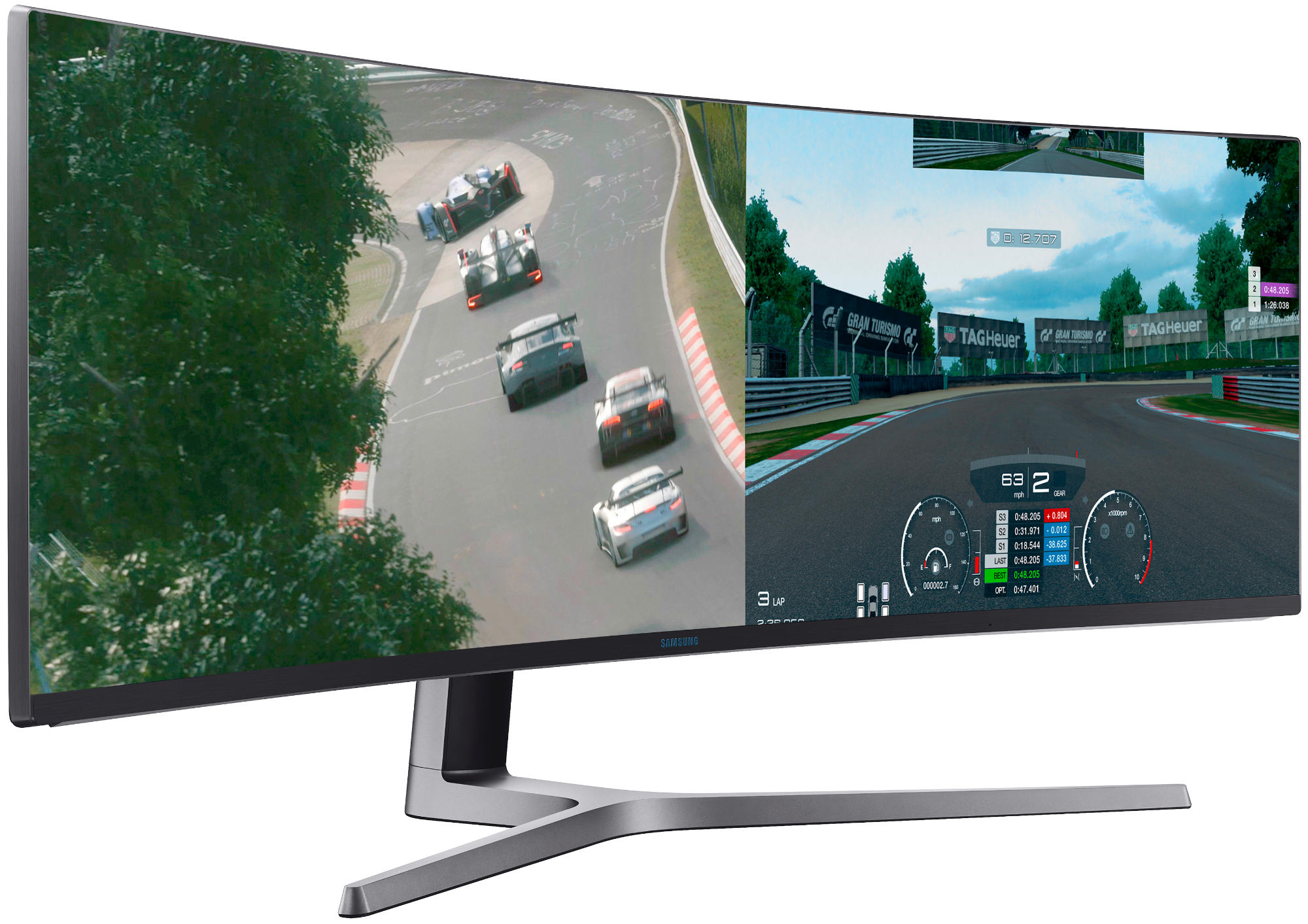SAMSUNG C49HG90DMU 48,9 Zoll  2K UltraWide QHD  Curved Gaming Monitor  1 ms Reaktionszeit  