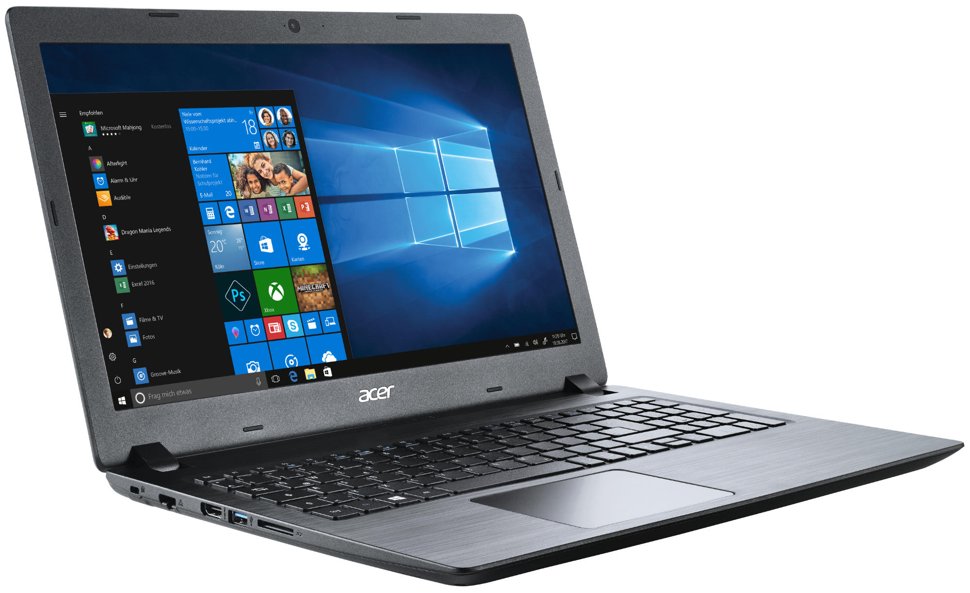 ACER Aspire 3 (A315-51-388S) - 15,6 Zoll - Intel® Core™ i3 i3-6006U - 4 GB - 1 TB - Intel® HD 520 - Windows 10 Home (64 Bit)