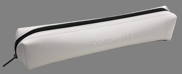 Eine weiße Remington-Reisetasche mit Reißverschluss.