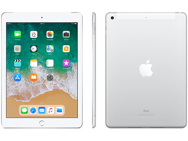 Apple iPad 128GB ホワイト APPLE iPad Wi-Fi + Cellular 128GB Tablet Silver Fiyat & Özellik
