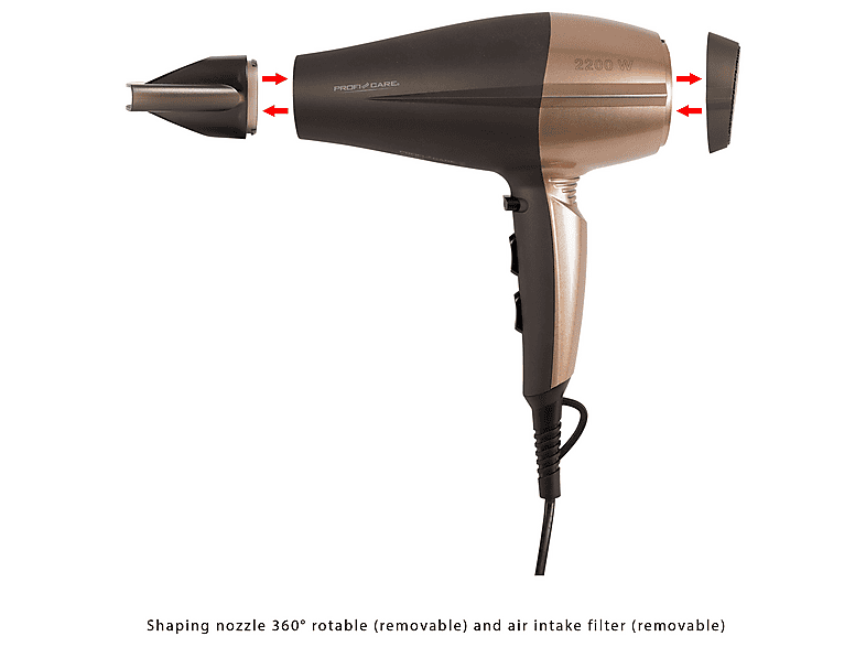Profi Care PC-HT 3010 Haartrockner Braun/Bronze (2200 Watt) — Foto 4 von 5