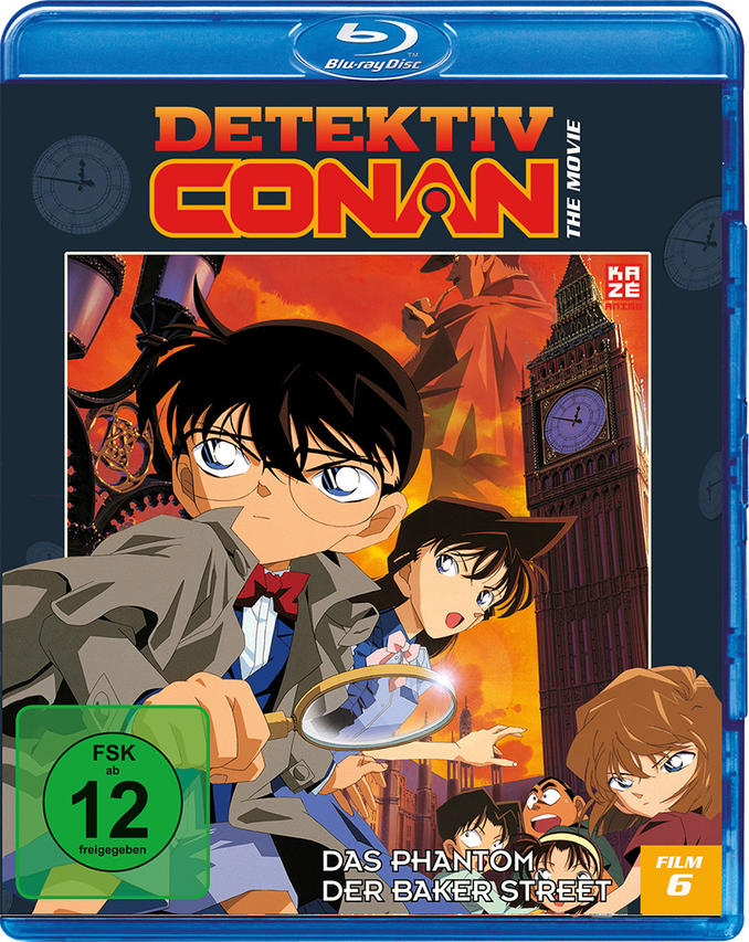 Blu-ray-Hülle des Films "Detektiv Conan". Zeigt die Hauptfiguren und Big Ben im Hintergrund.