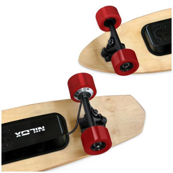 Monopatín eléctrico - Nilox Doc Cruiser, 12 km/h, 4400 mAh, Madera