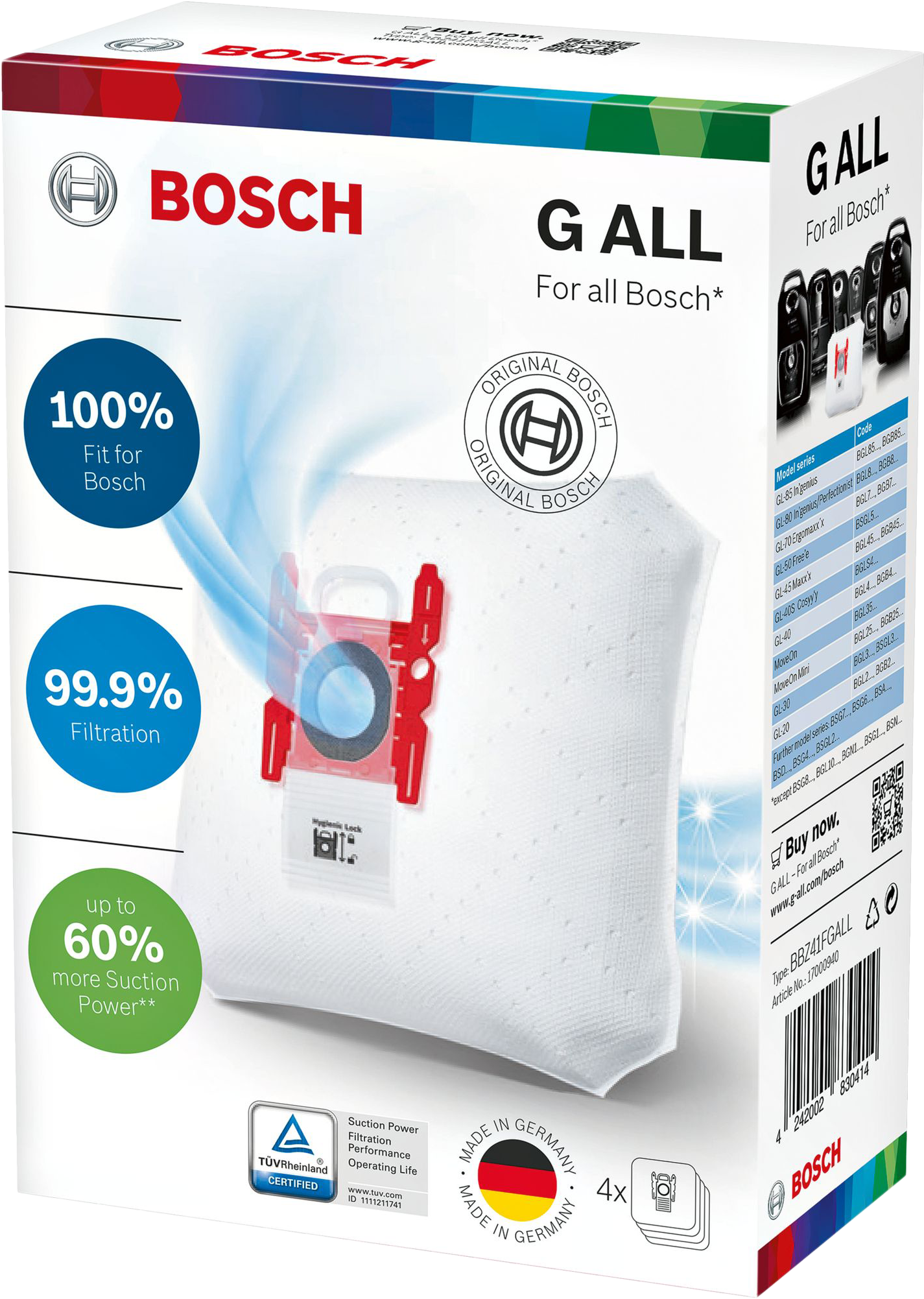 BOSCH BBZ41FGALL porzsák