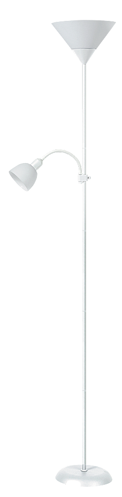 RÁBALUX 4061 ACTION Állólámpa és Olvasókar E27 100W/E14 25W, fehér