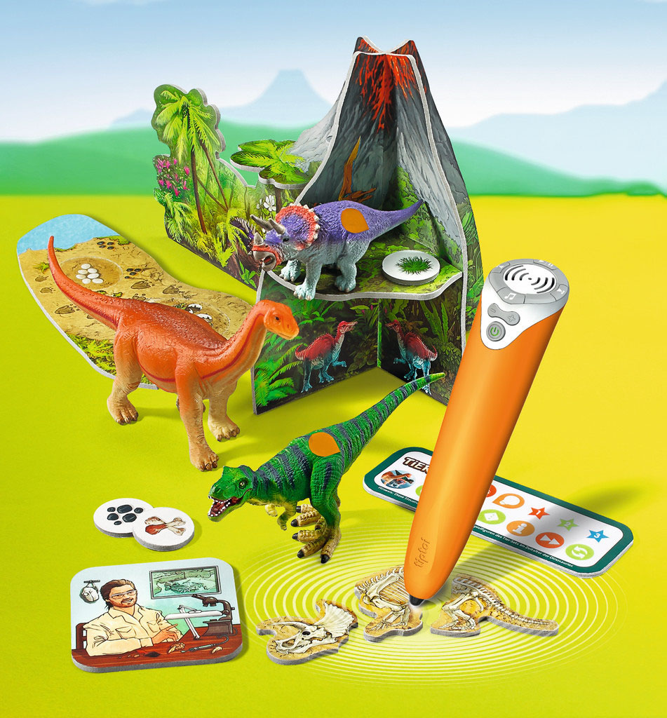 RAVENSBURGER tiptoi® Tier-Set Im Zeitalter der Dinosaurier tiptoi® Spielfiguren, Mehrfarbig
