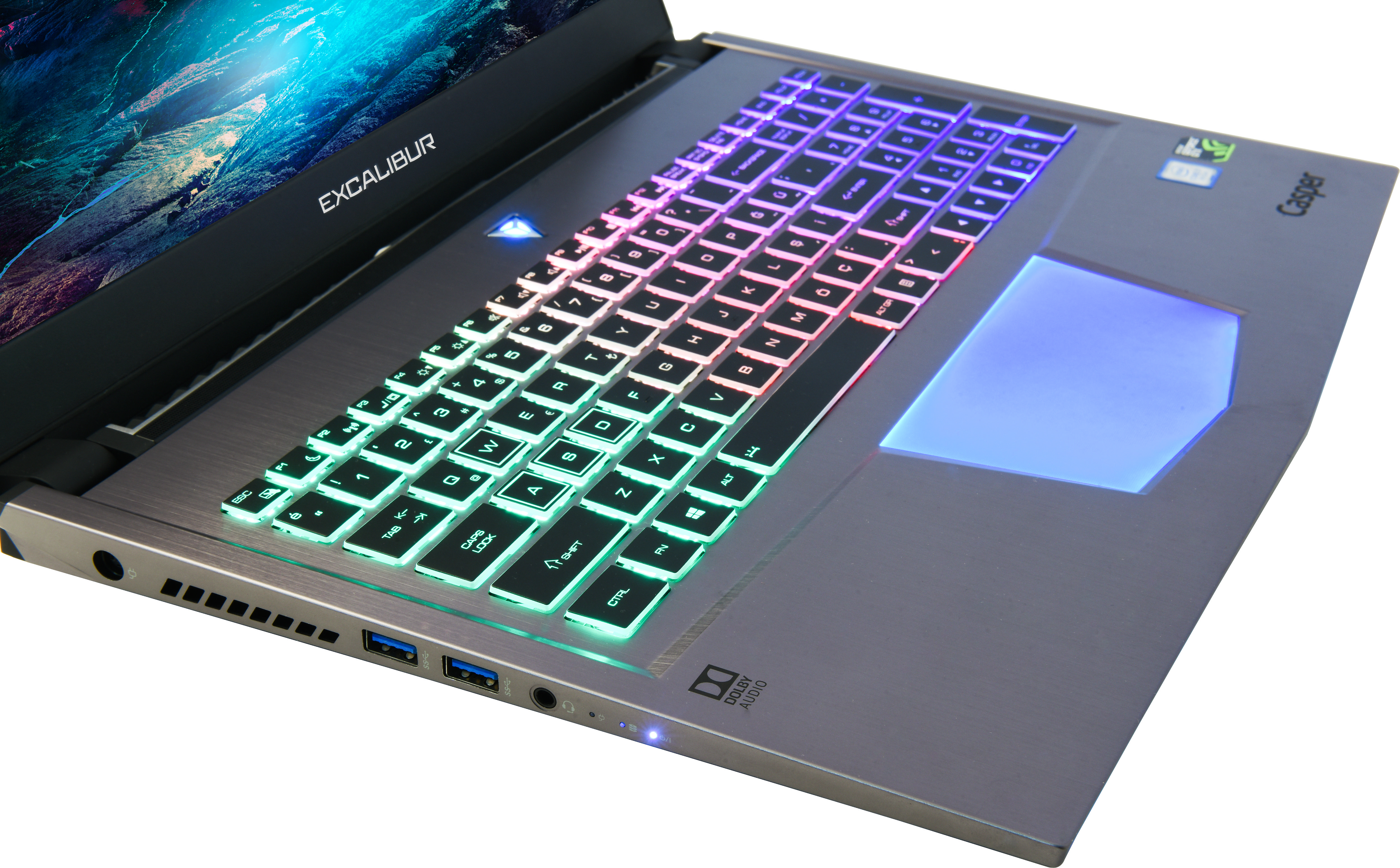 CASPER Excalibur G750.7700-B510A  i7-7700HQ 16GB 1TB+256GB SSD 8GB GTX 1070 W10 Home Laptop