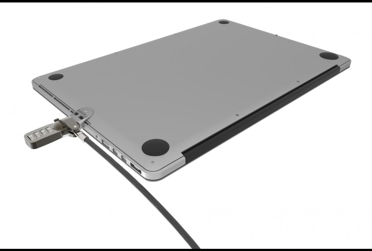 COMPULOCKS Adapter und Sicherheitskabel mit, Apple, MacBook Air 11” und 13”/MacBook Pro Touchbar 13” und 15”, Silber