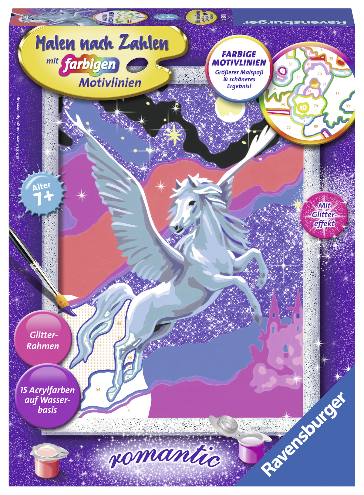 RAVENSBURGER Stolzer Pegasus Malen nach Zahlen