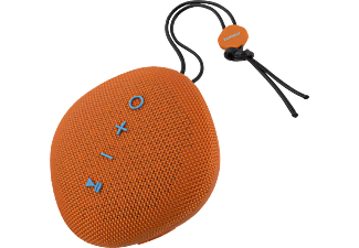 STREETZ CM751 vattentålig Bluetooth-högtalare, tygdesign, IPX5, Bluetooth 4.2, 1x6W - Orange