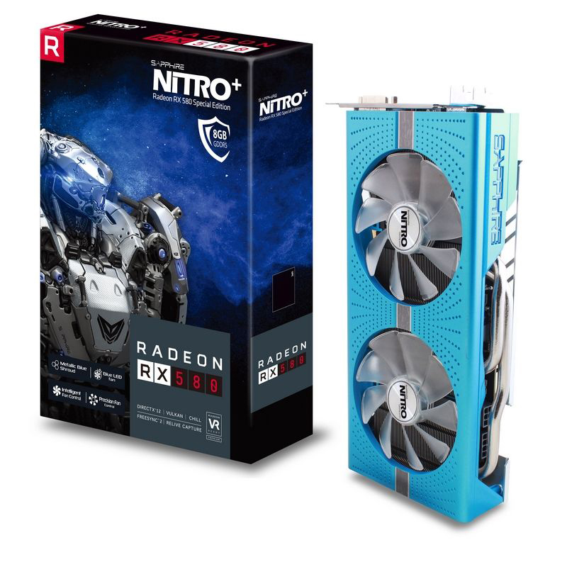 SAPPHIRE Radeon™ RX 580 Nitro+ Special Edition 8GB (11265-21-20G) (AMD, Grafikkarte)